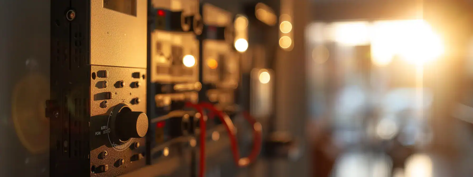 a close-up photo of an updated electrical panel in a modern home.