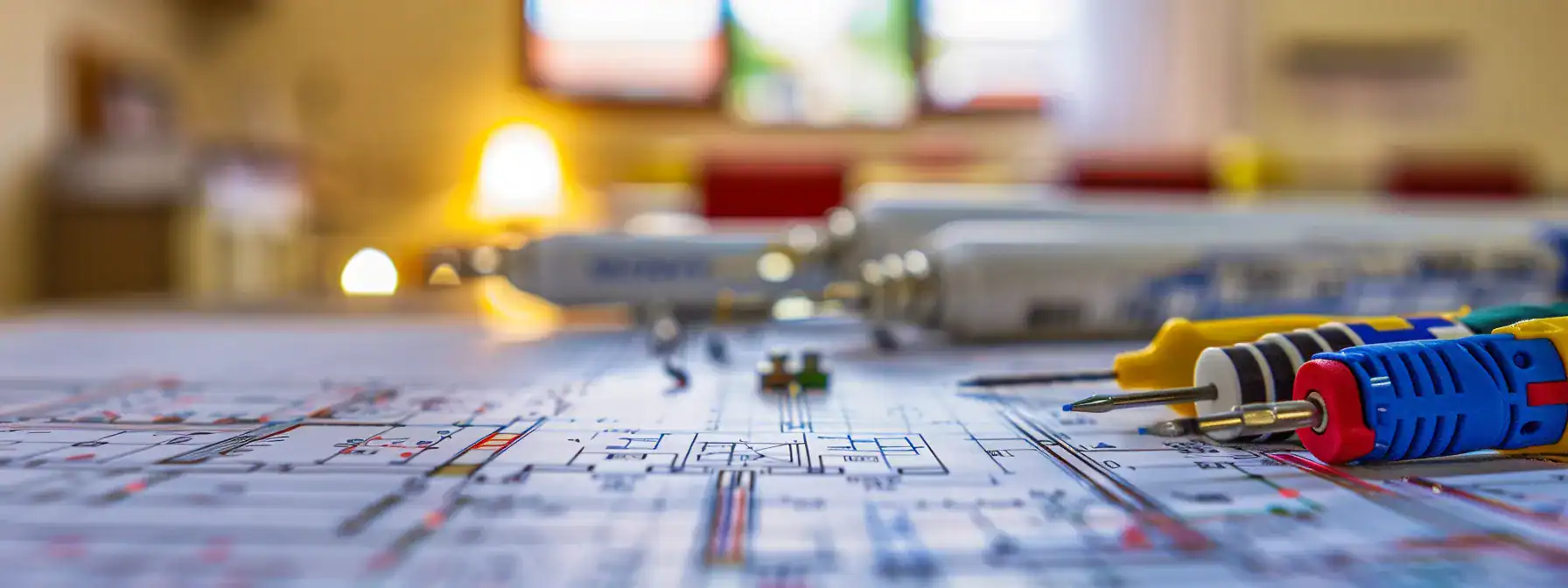 a homeowner submitting detailed electrical repair plans to authorities in calgary.