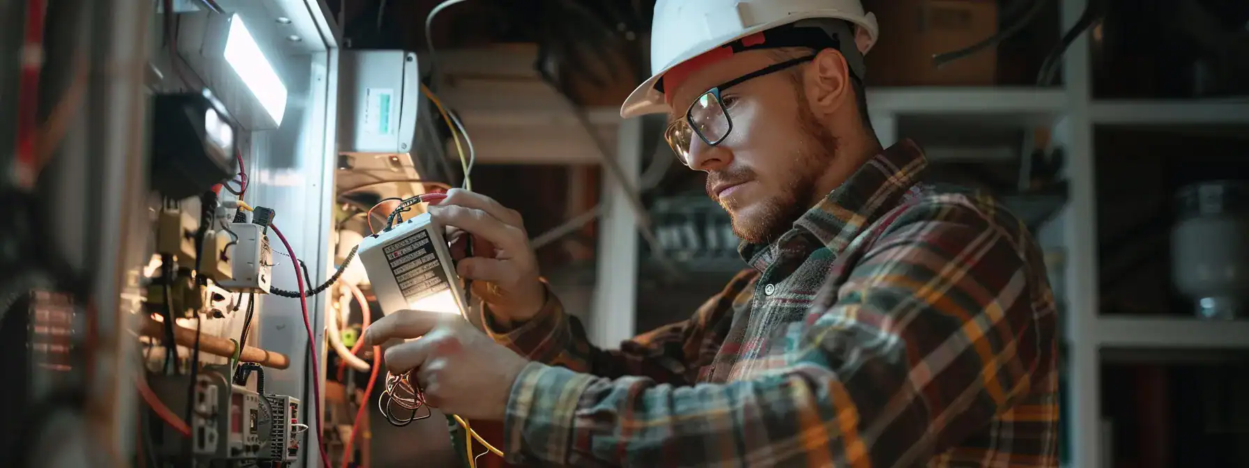 homeowner verifying the qualifications of electricians before choosing the right electrical repair services.
