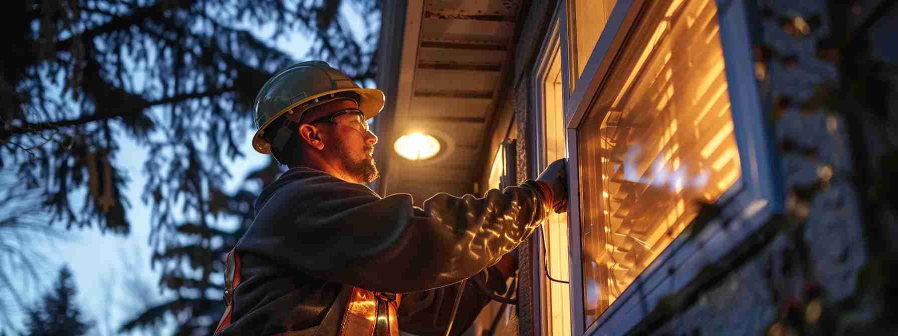 a professional electrician performing a safety inspection on a well-maintained calgary homeowner's electrical system.