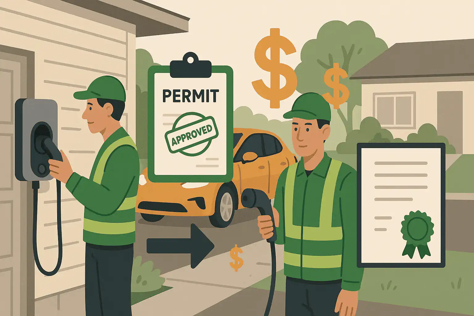 Professional EV charger installation Calgary garage